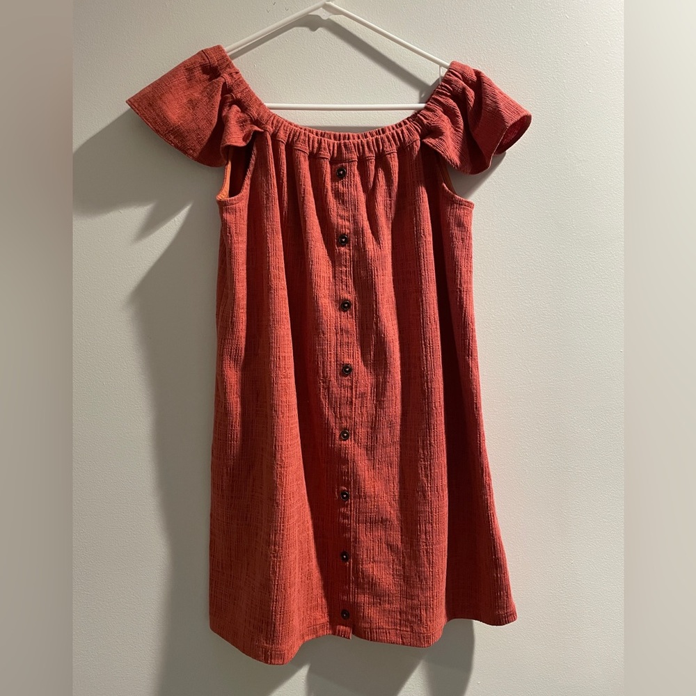 Madewell Texture & Thread Off-the-Shoulder Dress, Size S
